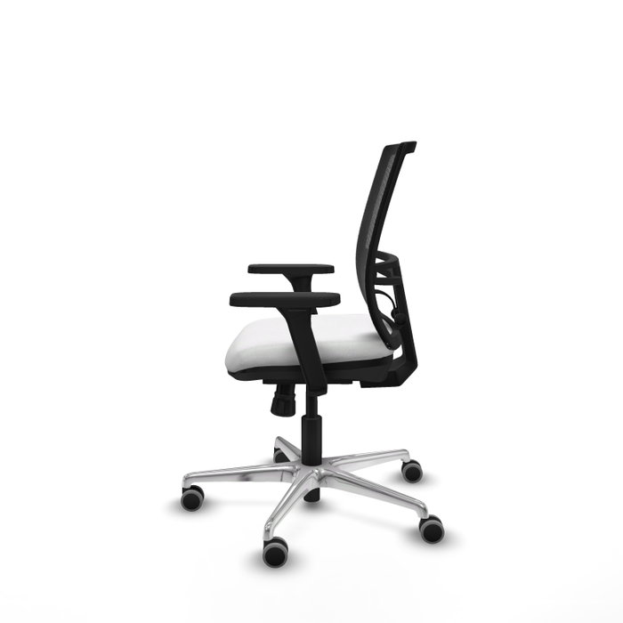 PIQUERAS Y CRESPO Silla de oficina Yunquera con mecanismo Sincro, Blanco y Negro