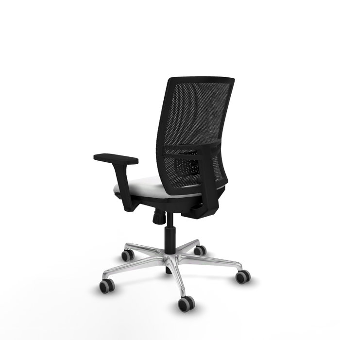 PIQUERAS Y CRESPO Silla de oficina Yunquera con mecanismo Sincro, Blanco y Negro