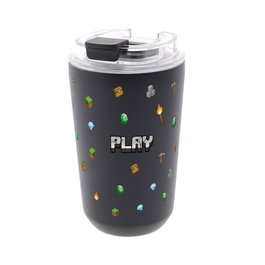 AUREA Vaso Térmico Interior Cerámico 400ml Black Pixel Craft