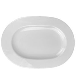 SUMMA FINELINE Fuente Oval de Porcelana Fine China 34 cm, Vajilla Blanca, Colección Fineline, Apto Lavavajillas No