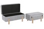 DKD Home Decor Descalzadora Urban Gris Claro Marron 46 x 40 x 88 cm Set 2