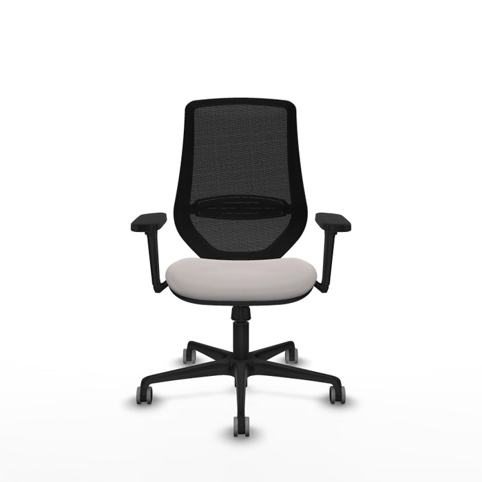 PIQUERAS Y CRESPO Silla de oficina Mardos con mecanismo Sincro, Blanco/Negro
