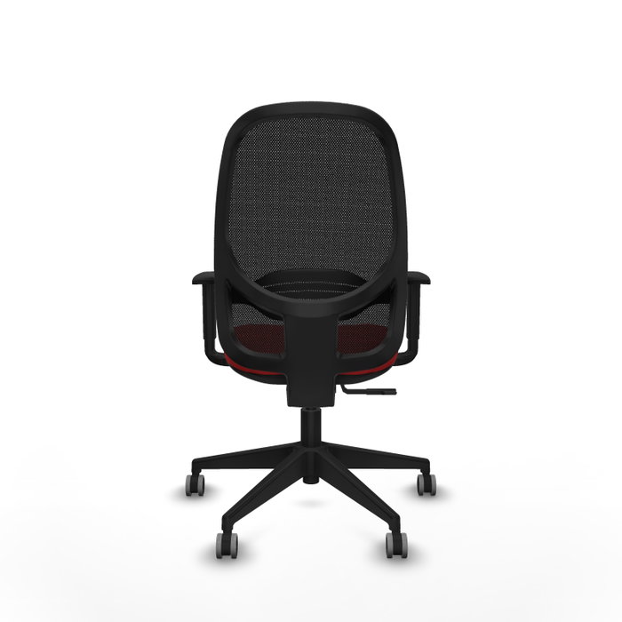PIQUERAS Y CRESPO Silla de oficina Cilanco con mecanismo Sincro, Rojo y Negro