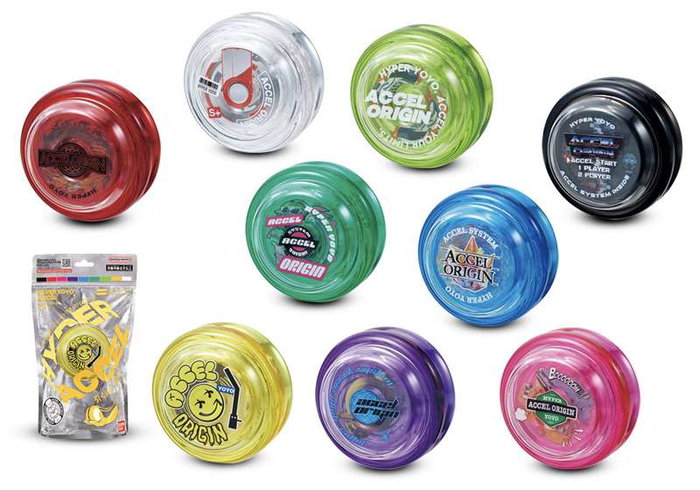 Bandai Yoyo Accel Hyper el mas rapido y que mas gira del mundo. 11x17x4 cm. - Modelos surtidos
