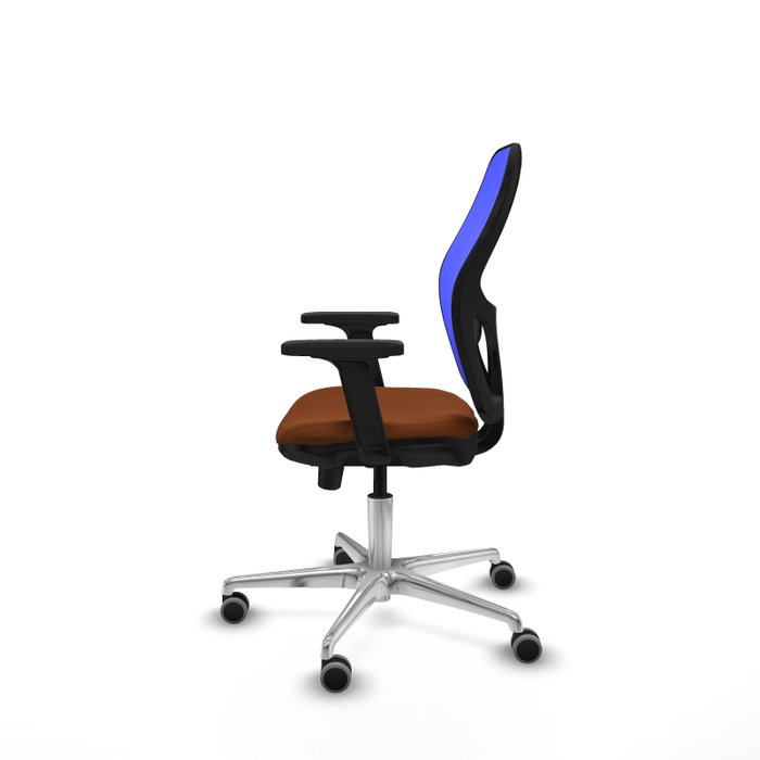 PIQUERAS Y CRESPO Silla de oficina Jorquera con mecanismo Sincro/Traslack, Azul y Marrón PIQUERAS Y CRESPO Silla de oficina Jorquera con mecanismo Sincro/Traslack, Azul y Marrón