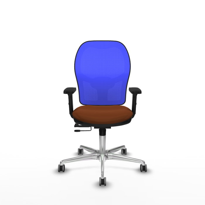 PIQUERAS Y CRESPO Silla de oficina Jorquera con mecanismo Sincro/Traslack, Azul y Marrón PIQUERAS Y CRESPO Silla de oficina Jorquera con mecanismo Sincro/Traslack, Azul y Marrón