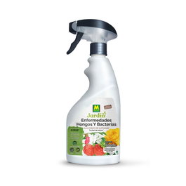 Massó Fungicida y Bactericida Ecológico 500 ml con Pulverizador - Listo Uso, Eficaz contra Oídio, Roya, Mildiu, Aguado, Cribado