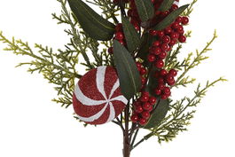 DKD Home Decor Rama Navidad Tradicional 20x56x20 cm PVC Verde Rojo (12 Unidades)