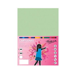 Fabrisa Pack de 50 Cartulinas Verde Laguna A4 180 g/m²