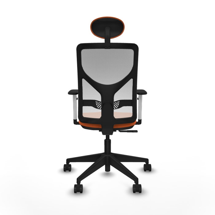 PIQUERAS Y CRESPO Silla de oficina Motilla Naranja y Blanco PIQUERAS Y CRESPO Silla de oficina Motilla Naranja y Blanco