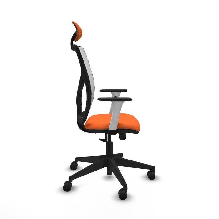 PIQUERAS Y CRESPO Silla de oficina Motilla Naranja y Blanco PIQUERAS Y CRESPO Silla de oficina Motilla Naranja y Blanco