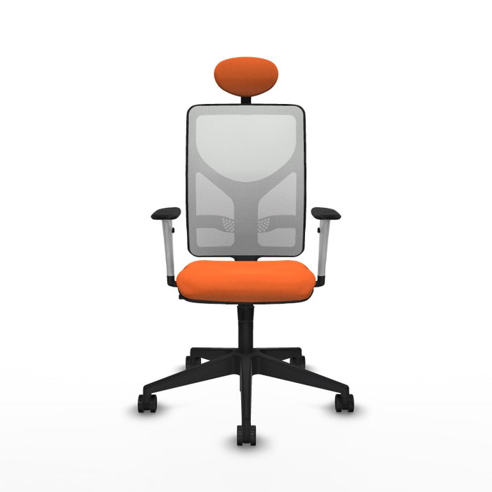 PIQUERAS Y CRESPO Silla de oficina Motilla Naranja y Blanco PIQUERAS Y CRESPO Silla de oficina Motilla Naranja y Blanco