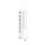 Aisens Regleta de Enchufes Multifunción 5 Tomas + 2xUSB-C 2xUSB-A Blanco ASPS-2A2C14-W