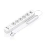 Aisens Regleta de Enchufes Multifunción 5 Tomas + 2xUSB-C 2xUSB-A Blanco ASPS-2A2C14-W