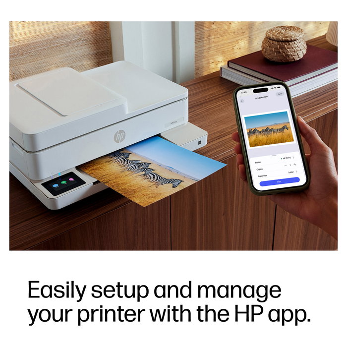 HP ENVY 6520e Multifunción Color Portobello (Beige) con ADF y Wi-Fi