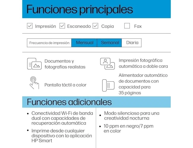 HP ENVY 6520e Multifunción Color Portobello (Beige) con ADF y Wi-Fi