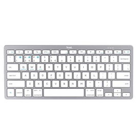 Trust Teclado Basics Bluetooth para PC, Tablet y Smartphone, Blanco-Plata