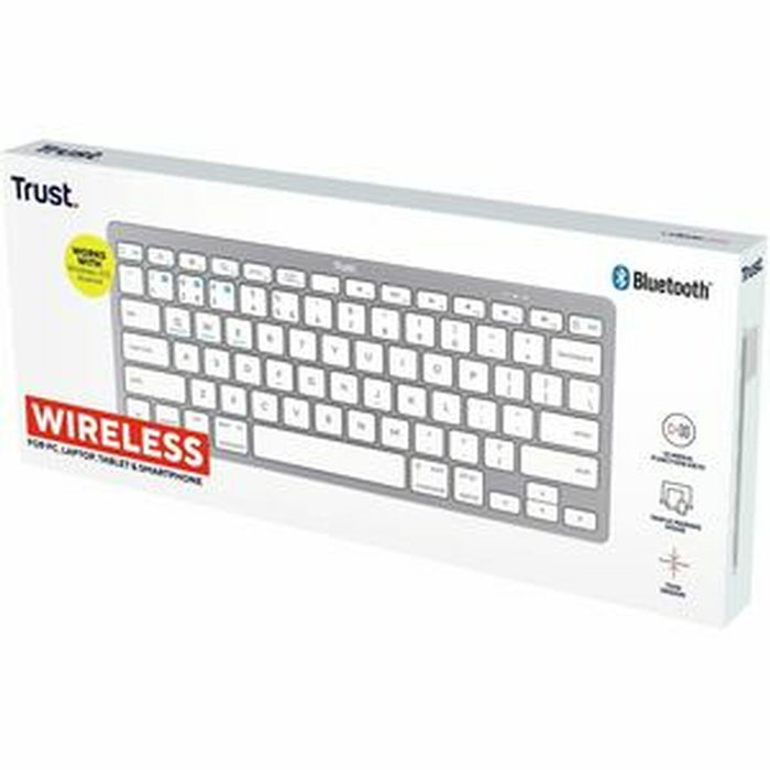 Trust Teclado Basics Bluetooth Blanco/Plata (85 teclas) Trust Teclado Basics Bluetooth Blanco/Plata (85 teclas)