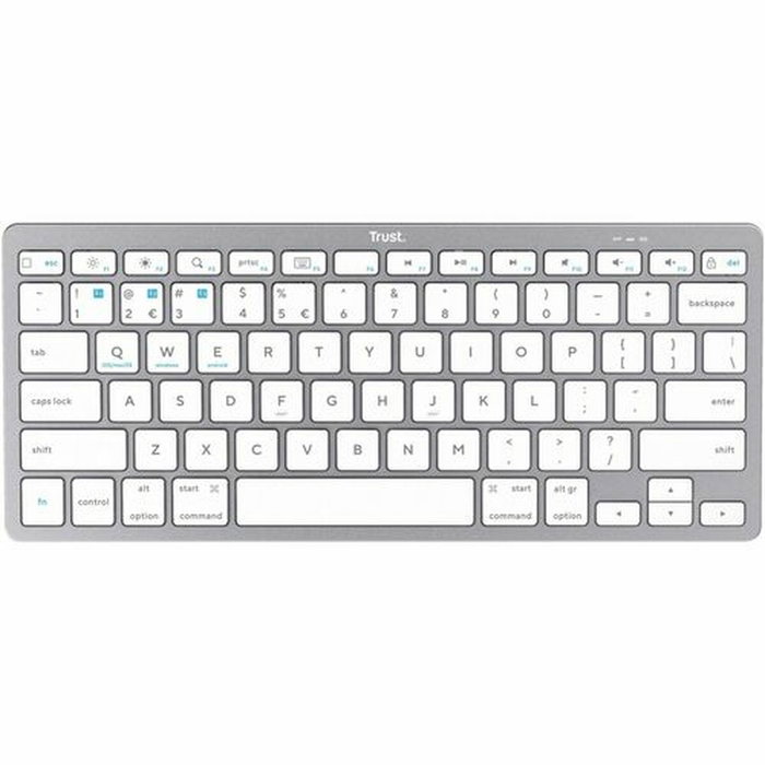 Trust Teclado Basics Bluetooth Blanco/Plata (85 teclas) Trust Teclado Basics Bluetooth Blanco/Plata (85 teclas)