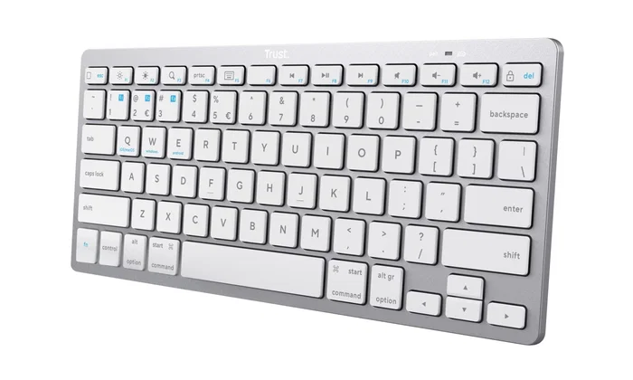 Trust Teclado Basics Bluetooth Blanco/Plata (85 teclas) Trust Teclado Basics Bluetooth Blanco/Plata (85 teclas)