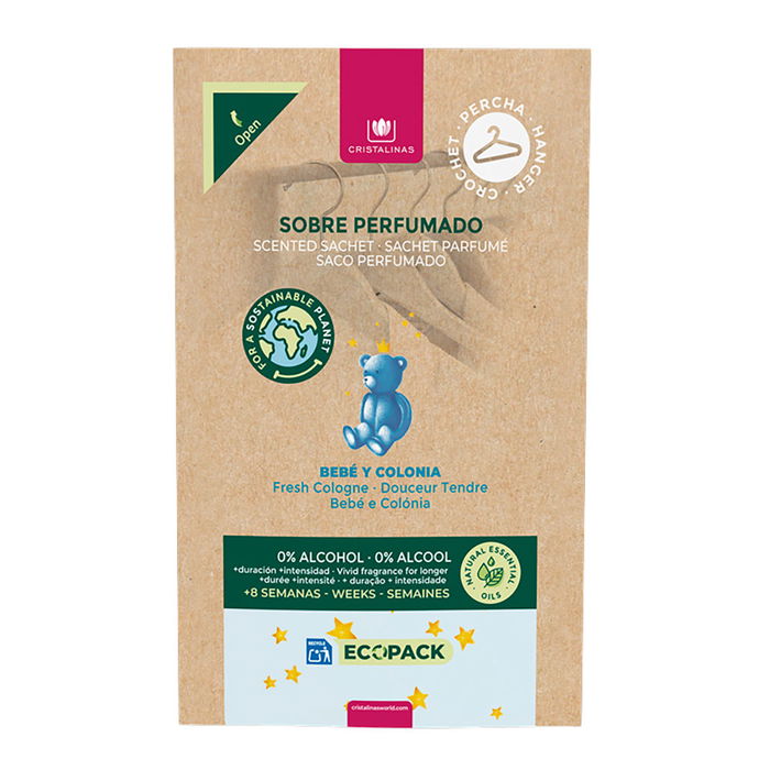 Cristalinas Armario Ambientador Ecopack 0% Bebé y Colonia 1 u Cristalinas Armario Ambientador Ecopack 0% Bebé y Colonia 1 u