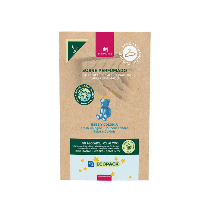 Cristalinas Armario Ambientador Ecopack 0% Bebé y Colonia 1 u Cristalinas Armario Ambientador Ecopack 0% Bebé y Colonia 1 u
