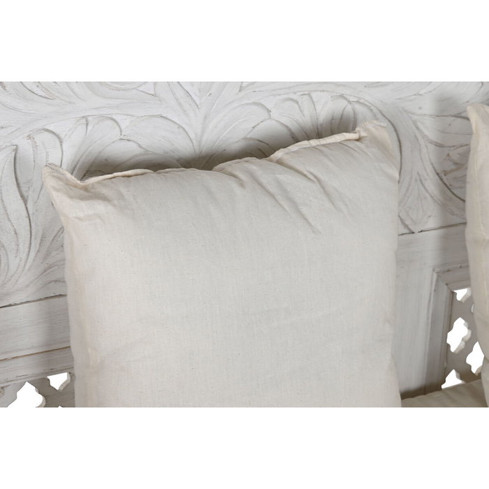 DKD Home Decor Sofá de Mango y Poliéster Tallado DKD Home Decor Sofá de Mango y Poliéster Tallado