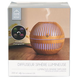 Home Deco Factory Difusor Esfera Luminoso Madera
