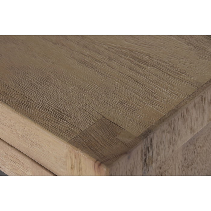 DKD Home Decor Vitrina Loft Mango Metal Natural Negro 80 x 30 x 120 cm