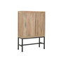 DKD Home Decor Vitrina Loft Mango Metal Natural Negro 80 x 30 x 120 cm