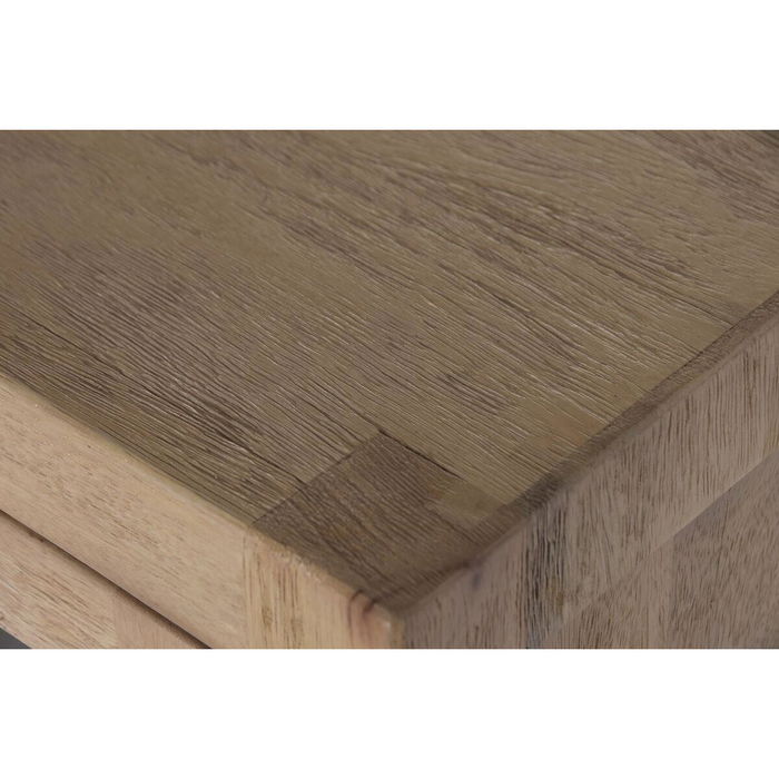 DKD Home Decor Vitrina Loft Mango Metal Natural Negro 80 x 30 x 120 cm