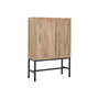 DKD Home Decor Vitrina Loft Mango Metal Natural Negro 80 x 30 x 120 cm