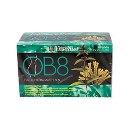 YNSADIET Ob8 20 Filtros de Infusión con Sen, Menta, Mate y Fucus para Regularidad Intestinal - Apto Veganos