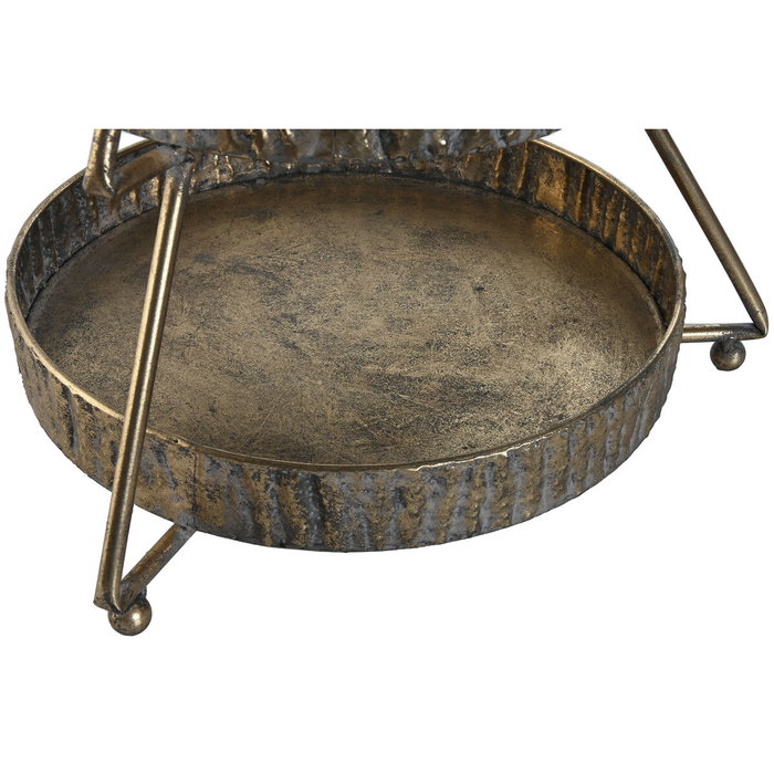 DKD Home Decor Frutero de Metal Árbol Envejecido Dorado 43x43x79 cm