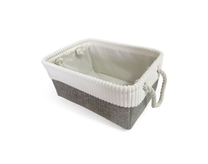 Inde Cesta de Almacenaje Rectangular Confortime, 36 cm de Largo x 26 cm de Ancho x 16 cm de Alto, para Ordenar y Organizar (12 Unidades)