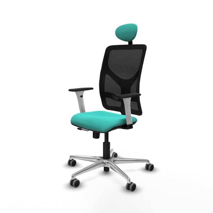 PIQUERAS Y CRESPO Silla de oficina Motilla con mecanismo Sincro/Traslack, Turquesa y Negro PIQUERAS Y CRESPO Silla de oficina Motilla con mecanismo Sincro/Traslack, Turquesa y Negro
