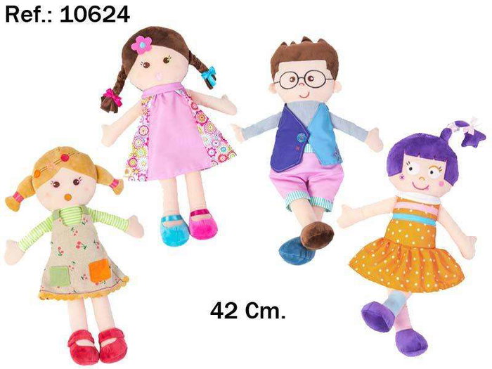 Muñeco trapo 42 cm - modelos surtidos