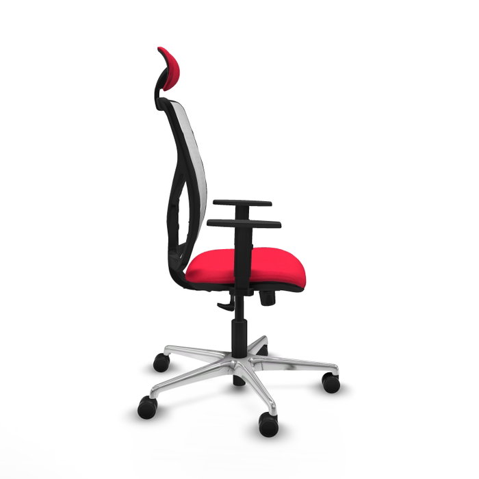 PIQUERAS Y CRESPO Silla de oficina Motilla con mecanismo Sincro, Rojo y Blanco