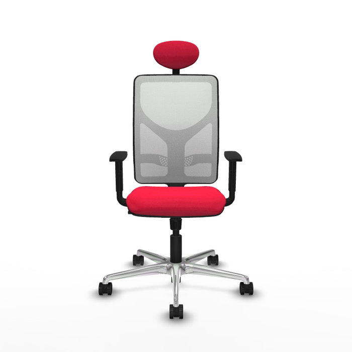 PIQUERAS Y CRESPO Silla de oficina Motilla con mecanismo Sincro, Rojo y Blanco