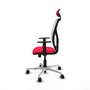 PIQUERAS Y CRESPO Silla de oficina Motilla con mecanismo Sincro, Rojo y Blanco