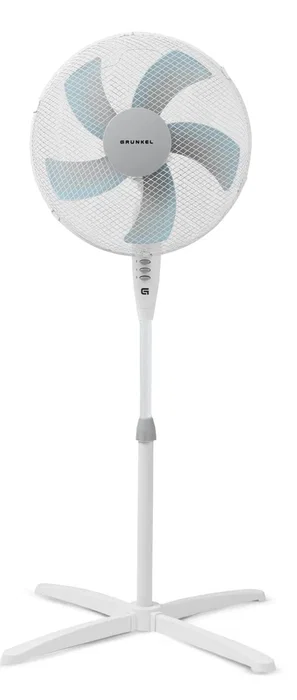 Grunkel Ventilador de Pie FAN-165X 50W 5 Aspas 40cm 3 Velocidades Blanco