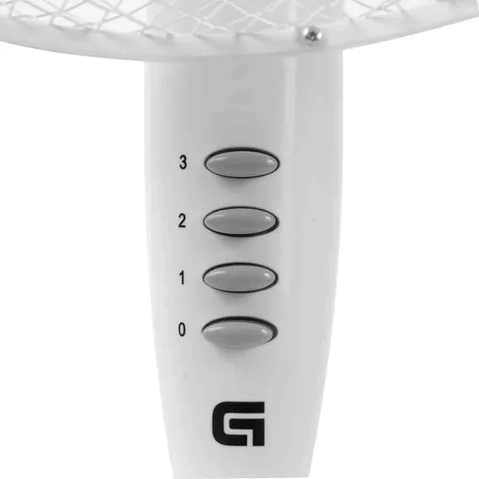 Grunkel Ventilador de Pie FAN-165X 50W 5 Aspas 40cm 3 Velocidades Blanco