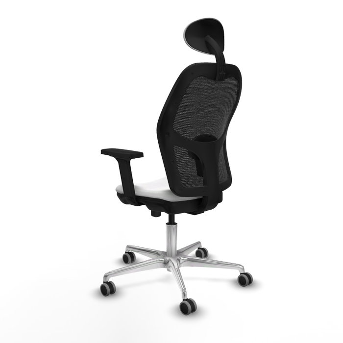PIQUERAS Y CRESPO Silla de oficina Jorquera con mecanismo Sincro/Traslack, Blanco y Negro PIQUERAS Y CRESPO Silla de oficina Jorquera con mecanismo Sincro/Traslack, Blanco y Negro