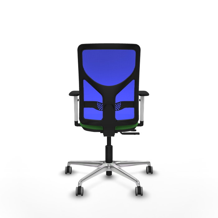 PIQUERAS Y CRESPO Silla de oficina Motilla con mecanismo Sincro/Traslack, tela verde y malla azul PIQUERAS Y CRESPO Silla de oficina Motilla con mecanismo Sincro/Traslack, tela verde y malla azul
