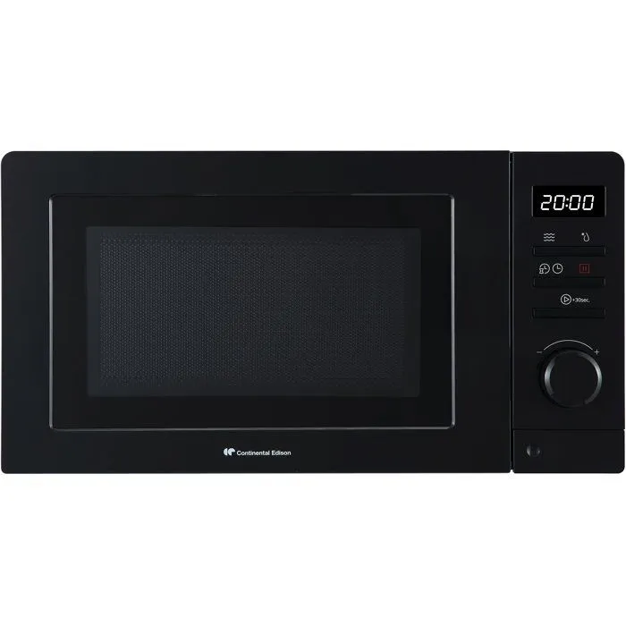 Continental Edison CEMO20DB Microondas 20L 1050W, Negro, Dimensiones 43.4 x 32.9 x 24.1 cm
