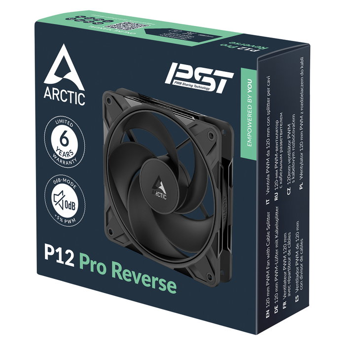 ARCTIC P12 Pro Reverse - 3 Pack Schwarz
