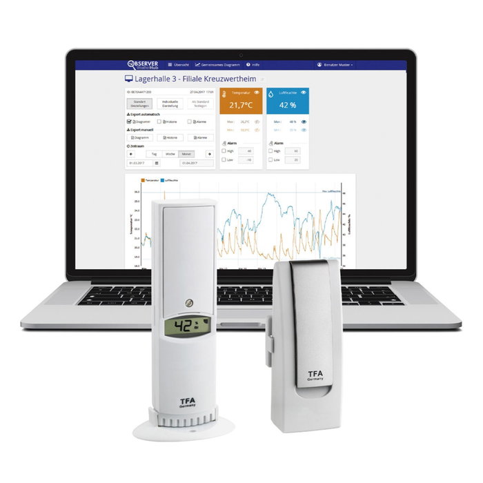 TFA WeatherHub OBSERVER 31.4012 Starter Set con transmisor termo-higrómetro