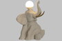 DKD Home Decor Lámpara de Sobremesa Elefante Blanco y Dorado