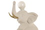 DKD Home Decor Lámpara de Sobremesa Elefante Blanco y Dorado