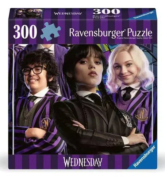 Ravensburger 17574 Puzzle de 300 Piezas Wednesday (Miércoles) - Juego de Televisión/Películas, Edad Recomendada 8+ Años